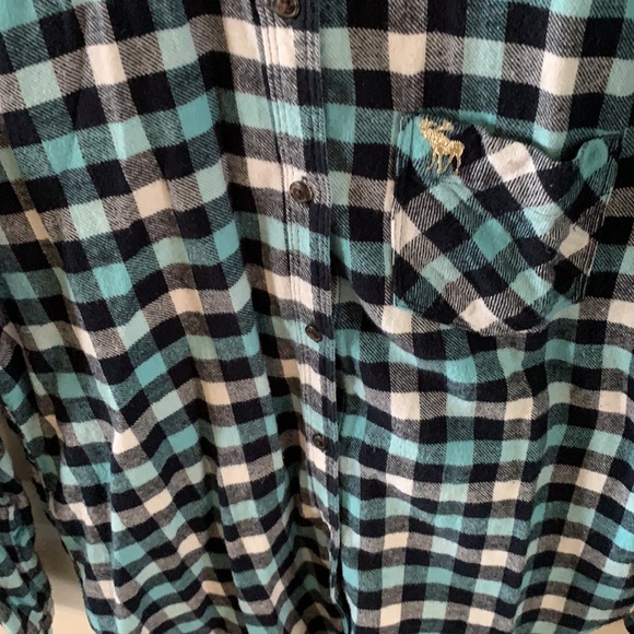 Abercrombie kids sz 15/16 flannel shirt euc - Picture 2 of 5